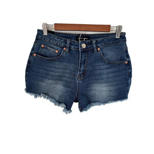 Almost Famous Women's 7 Rockabilly Cut‎ Off Denim Shorts Festival Sexy Baddie